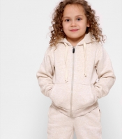 Бежевая детская спортивная кофта без принта 30429 Бежевая детская спортивная кофта без принта 30429