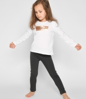 Детские графитовые леггинсы на флисе 53215