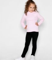 Детские черные леггинсы на флисе 53213