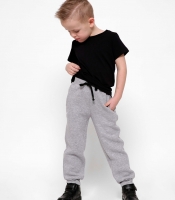 Утепленные детские брюки в сером цвете 30127