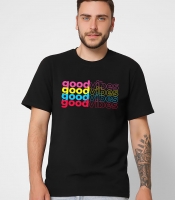 Футболка мужская с принтом Good Vibes CRC 16010-8 56336