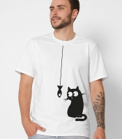 Футболка мужская с принтом Cat & Fish CRC 16036-3 56898