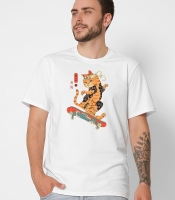 Футболка мужская с принтом Cat Skate CRC 16038-3 57054
