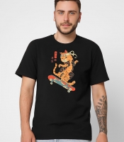 Футболка мужская с принтом Cat Skate CRC 16038-8 57055