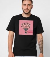 Футболка мужская с принтом Finger Flowers CRC 16043-8 57062