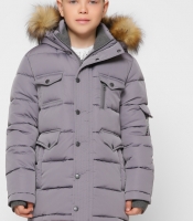 Стильная зимняя серая куртка для мальчика 36927