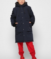 Детская зимняя куртка с молниями цвет синий 36930