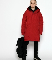 Зимняя красная куртка на пуху для мальчика 54349