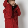 Зимняя красная куртка на пуху для мальчика 54349  xp-2170