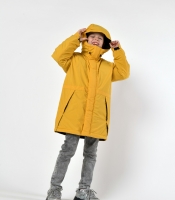 Зимняя горчичная куртка на пуху для мальчика 56024
