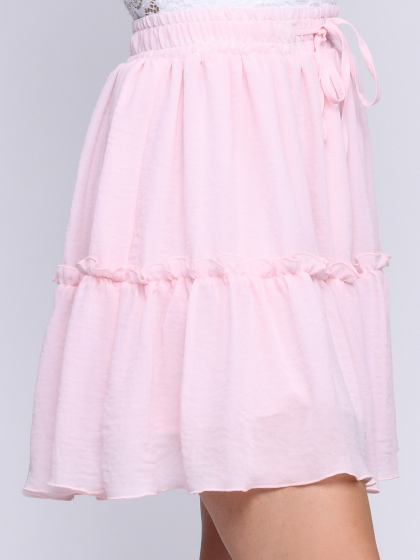 Юбка женская мини на резинке с рюшами Carica UB-3056-15 58077