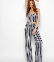Костюм в полоску с брюками палаццо 47243