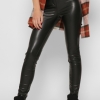 Кожаные черные леггинсы на флисе 38269 xp-2337 Кожаные черные леггинсы на флисе 38269 xp-2337