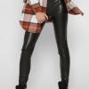 Кожаные черные леггинсы на флисе 38269 xp-2337 Кожаные черные леггинсы на флисе 38269 xp-2337