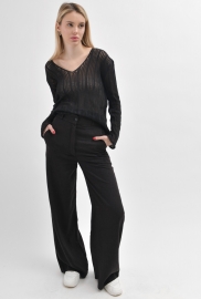 Широкие черные брюки свободного кроя 55956 Широкие черные брюки свободного кроя 55956