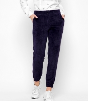 Синие женские брюки из вельвета 28686