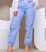 Голубые летние брюки в полоску 32963 Голубые летние брюки в полоску 32963