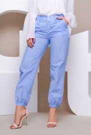 Голубые летние брюки в полоску 32963 Голубые летние брюки в полоску 32963