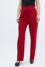 Классические бордовые свободные брюки 32597 Классические бордовые свободные брюки 32597