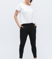 Повседневные черные брюки с молниями 32832