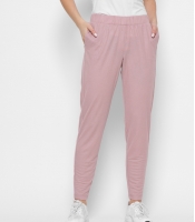 Однотонные розовые брюки на резинке 35506