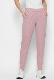 Однотонные розовые брюки на резинке 35506 Однотонные розовые брюки на резинке 35506