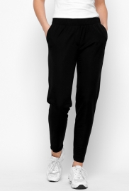 Однотонные черные брюки на резинке 35485 Однотонные черные брюки на резинке 35485