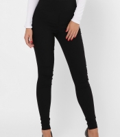 Облегающие черные брюки на высокой посадке 35981
