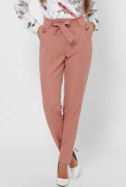 Классические песочные брюки на завязке 35985 Классические песочные брюки на завязке 35985