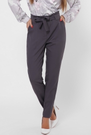 Классические брюки графит на завязке 35984 Классические брюки графит на завязке 35984