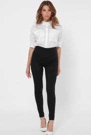 Стильные черные брюки без застежки 36317 Стильные черные брюки без застежки 36317