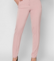 Женские розовые брюки на высокой посадке 36600