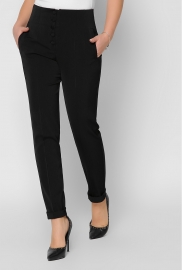 Женские черные брюки на высокой посадке 36599 Женские черные брюки на высокой посадке 36599