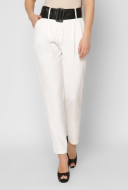 Классические молочные брюки на высокой посадке 36601 Классические молочные брюки на высокой посадке 36601