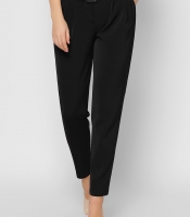 Классические черные брюки на высокой посадке 36603