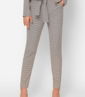 Костюмные брюки с узором в гусиную лапку 36606