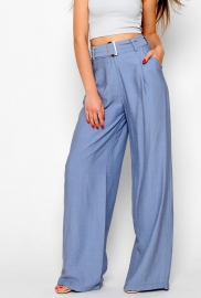 Голубые широкие брюки 48581 Голубые широкие брюки 48581