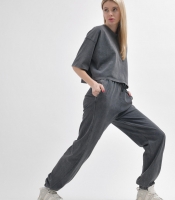 Серый женский костюм для повседневного образа 55986