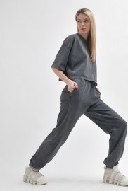 Серый женский костюм для повседневного образа 55986 Серый женский костюм для повседневного образа 55986