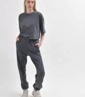 Серый женский костюм для повседневного образа 55986