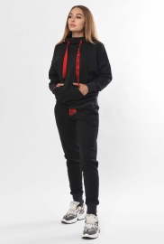 Спортивный костюм графит с контрастными завязками 36279 Спортивный костюм графит с контрастными завязками 36279