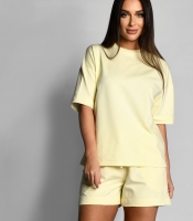 Летний желтый костюм в стиле оверсайз 55555