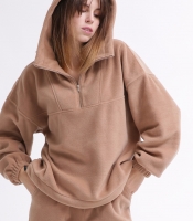 Женский бежевый флисовый костюм 55859