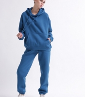 Уютный синий спортивный костюм в стиле оверсайз 55865 Уютный синий спортивный костюм в стиле оверсайз 55865