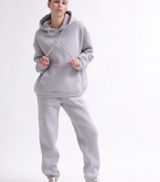 Уютный серый спортивный костюм в стиле оверсайз 55861 Уютный серый спортивный костюм в стиле оверсайз 55861