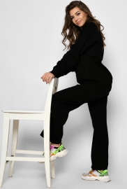 Женский вязаный черный костюм 52204 Женский вязаный черный костюм 52204