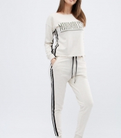 Спортивный бежевый костюм двойка Minimalism 32023