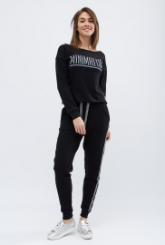 Спортивный черный костюм двойка Minimalism 32021 Спортивный черный костюм двойка Minimalism 32021