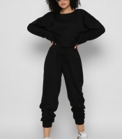 Повседневный костюм оверсайз цвет синий 37186