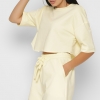 Летний костюм с кроп-топом и шортами цвет желтый 48801 xp-2492 Летний костюм с кроп-топом и шортами цвет желтый 48801 xp-2492